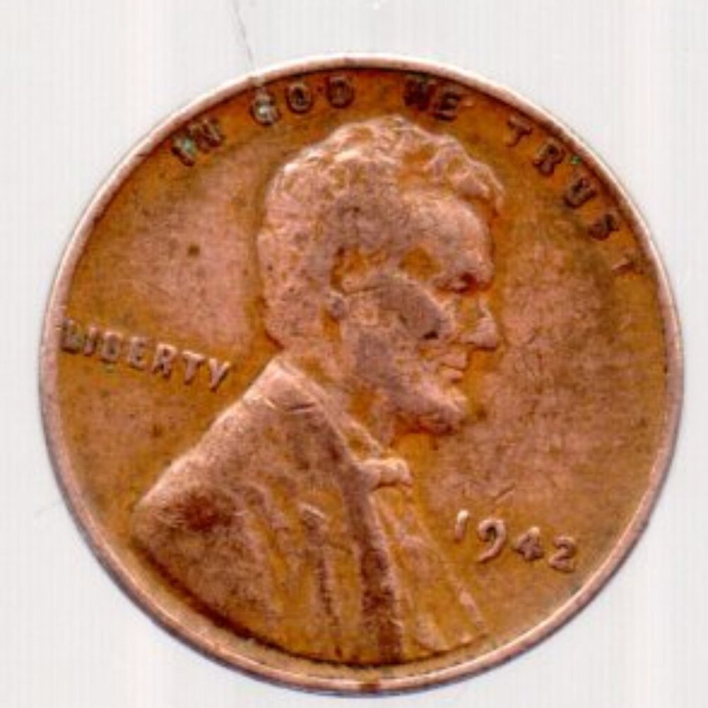Granny Estate Find: 1942 P Lincoln Wheat Cent - Scarce Wartime Penny